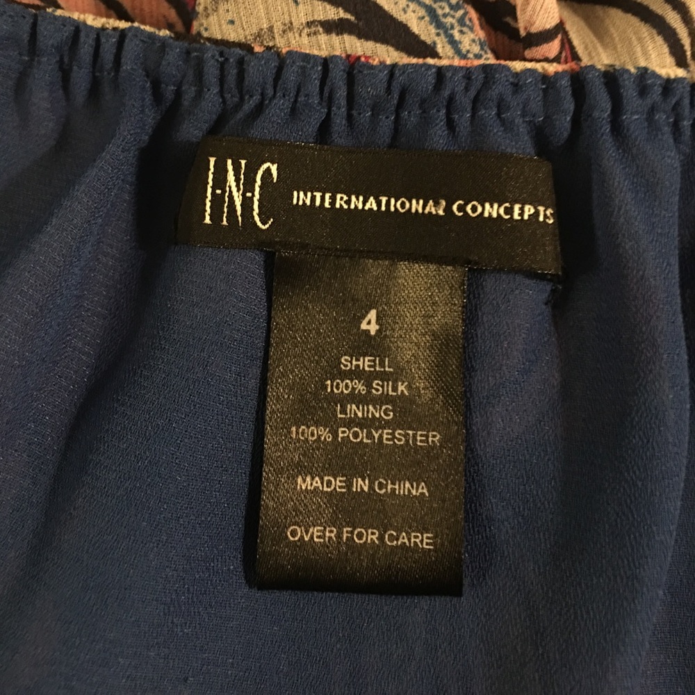 INC 💯% Silk Printed Top - Picture 2 of 4
